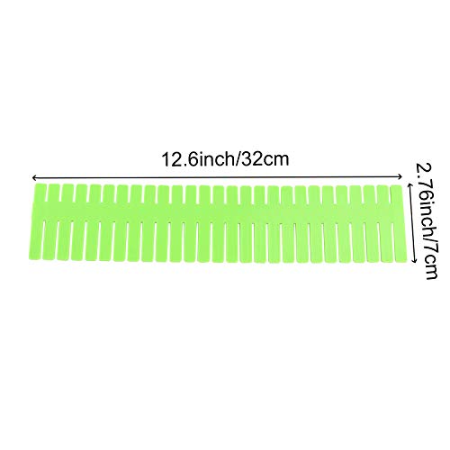 ZOENHOU 60 PCS Green Drawer Dividers, 12.6 x 2.8 Inch - Image 3