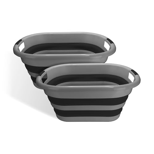 BROOKSTONE Collapsible Laundry Basket Set, Modern Medium - Image 2
