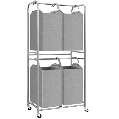 STORAGE MANIAC Vertical Laundry Hamper with Removable Tote - Image 2