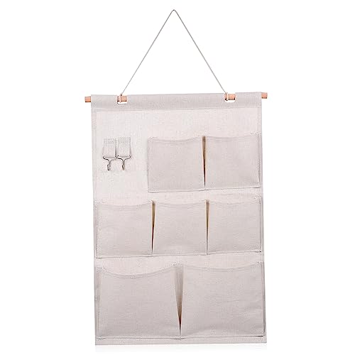 Hanging Storage Organizer Bag for Office Home Beige with Multi - Image 2