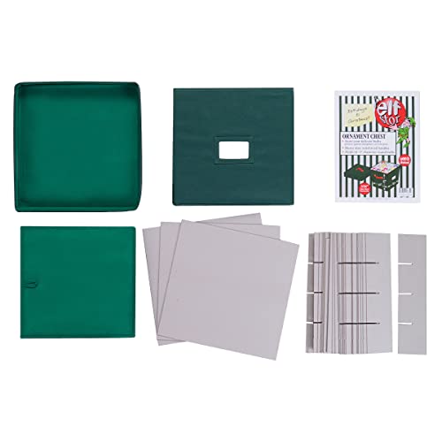 Elf Stor Christmas Ornament Storage Box, Green, 12” x 12” x 12” - Image 8