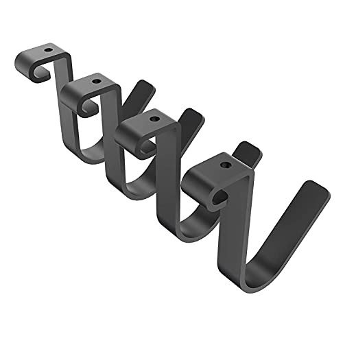 FLEXIMOUNTS 4 Pack Add-On Storage Rail Hooks, Black - Image 6