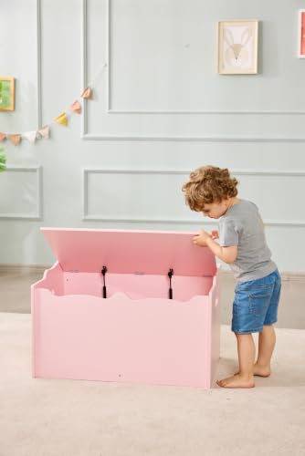 Amazon Basics Kids Wooden Toy Storage Chest with Safety - Image 3