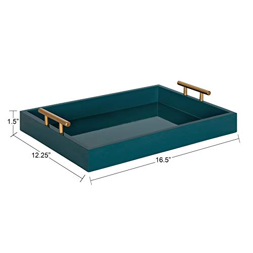 Kate and Laurel Lipton Mid Century Modern Decorative Wood Tray - Image 6