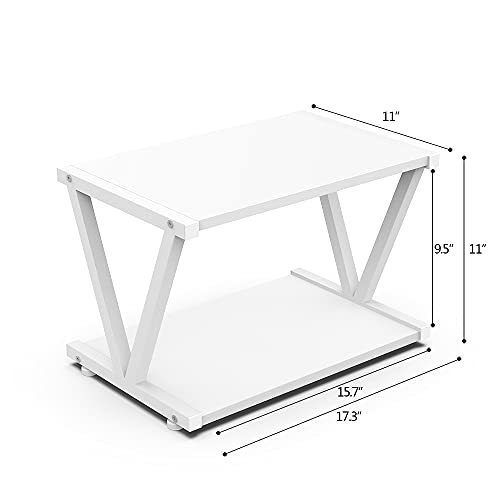 VEDECASA Retro Desktop Printer Stand,2 Tier Wood Printer Shelf - Image 5