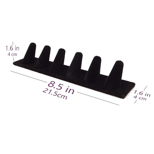 Black Velvet Ring Display, Ring Holder Display for Jewelry Stand - Image 5