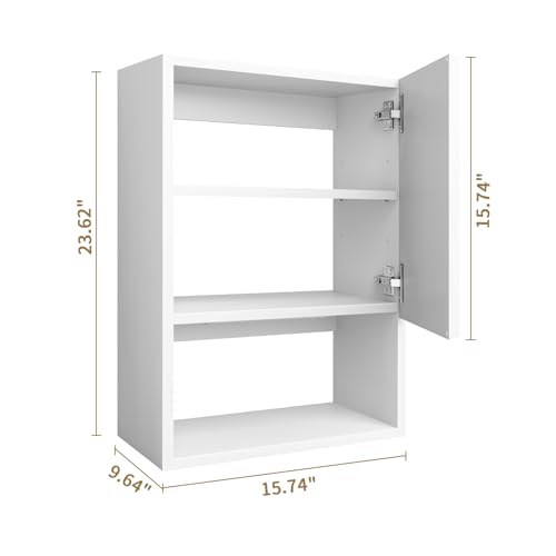 Wall Mounted Storage Cabinet with LED Light, Bathroom Over Toilet - Image 4