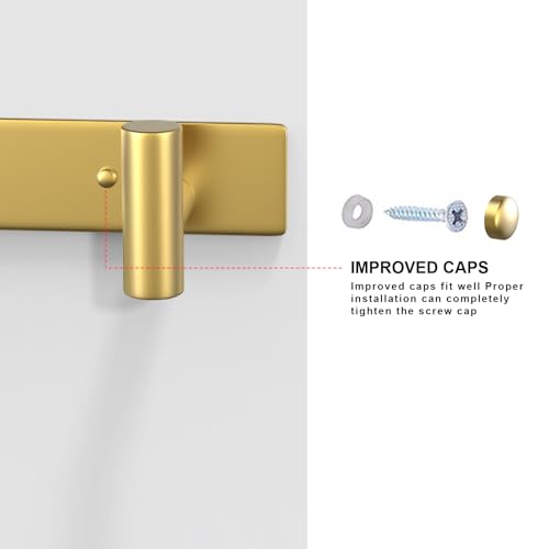 VAEHOLD Hat and Coat Wall Mount Rack - Hooks for Robes, Bags - Image 6