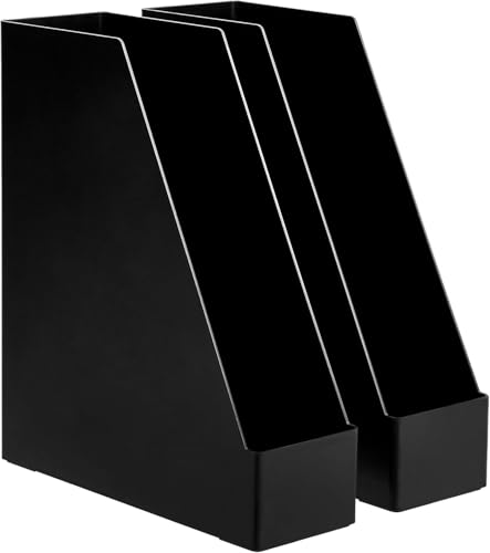 Amazon Basics Plastic Desk Organizer Magazine Rack and File - Image 2
