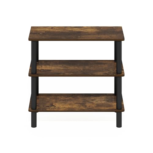 Furinno Turn-N-Tube 3-Tier Toolless Narrow Shoe Rack, Amber Pine - Image 5