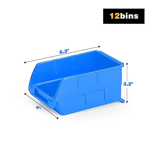 Wall Mounted Storage Bins, Plastic Hanging Storage Organizer Bins - Image 6
