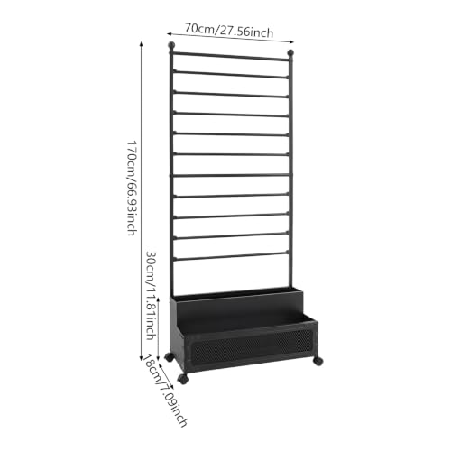 11-Rod Ribbon Storage Organizer Rack,Metal Roll Holder w/ - Image 3