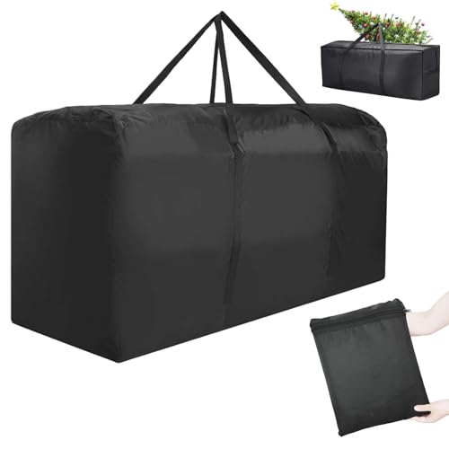 Outdoor Cushion Storage Bag, Waterproof Extra-Large Black - Image 2