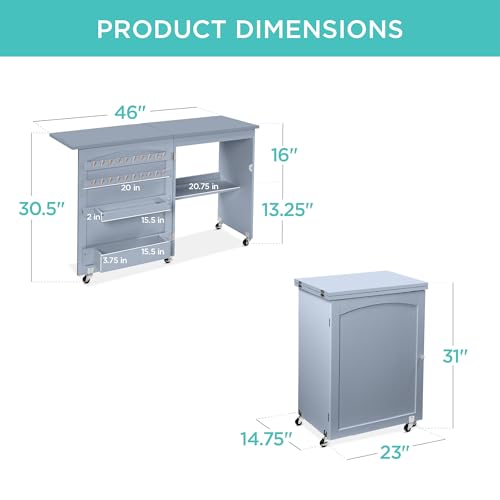 Best Choice Products Folding Sewing Table Multipurpose - Image 3