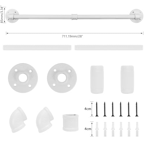 Industrial Pipe Towel Rack Towel Bar, Heavy Duty Wall Mounted - Image 4