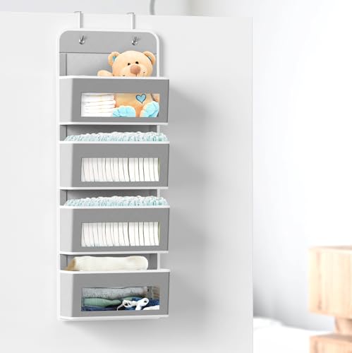 Simple Houseware 4 Clear Window Pocket Over Door Hanging - Image 5