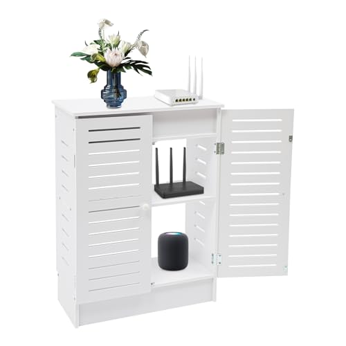 Ventilated Router Cabinet with Cable Hider - 19.68" - Image 2
