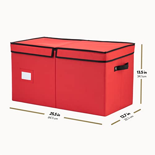 ZOBER Christmas Ornament Storage Box - Stores 128 3" - Image 4