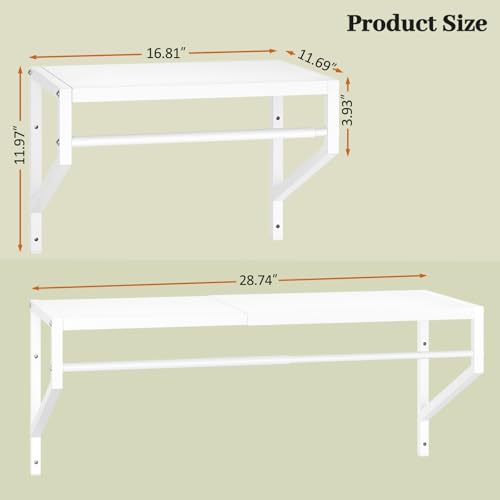 ThreeHio 2 Pack Expandable Laundry Room Shelves | Home Organization - Image 4