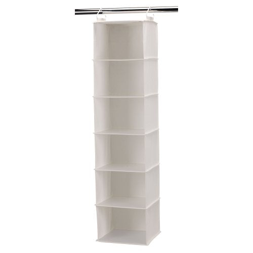 Household Essentials 6‑Shelf Hanging Closet Organizer in Soft - Image 2
