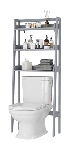 UTEX Over The Toilet Storage Shelf, 3-Tier Bathroom Shelf Rack - Image 2