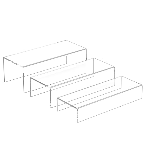 Sezanrpt Clear Riser Display Shelf 3pcs, Desktop Rec | All Products - Image 2