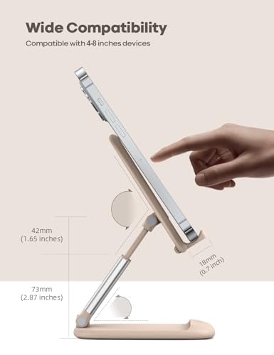 Lamicall Khaki Phone Holder for Desk, Cellphone Stand - Image 6