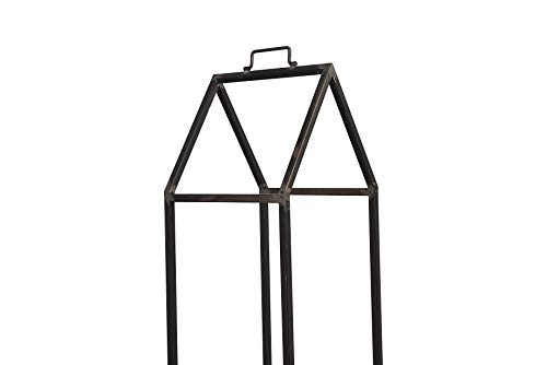 Creative Co-Op Metal House‑Shaped Firewood Holder with Handle - Image 7