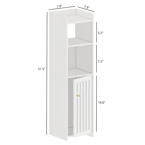 4-Tier Narrow Bathroom Cabinet, 7.9" W X 31.5" H - Image 4