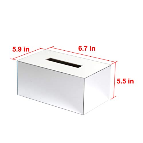 JackCubeDesign Overall Acrylic Mirror Rectangle Tissue Box Holder - Image 8