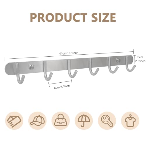 Coat Hook Rack Wall Mounted - Sagmoc Towel Hook Rail - Image 4