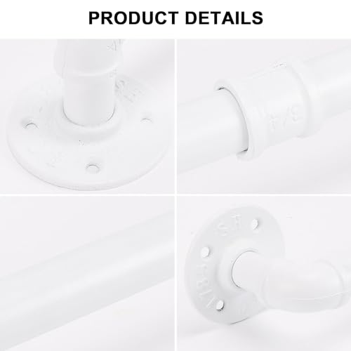 Industrial Pipe Towel Rack Towel Bar, Heavy Duty Wall Mounted - Image 6