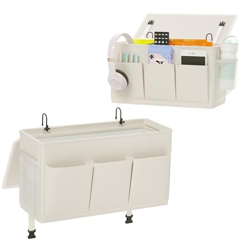 Bedside Caddy Storage Organizer for Bed Rails, Bed Caddy with 6 - Image 2