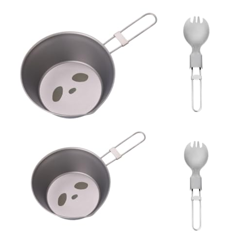 Ultralight Panda Titanium Sierra Cup with Titanium Spoon - Image 2