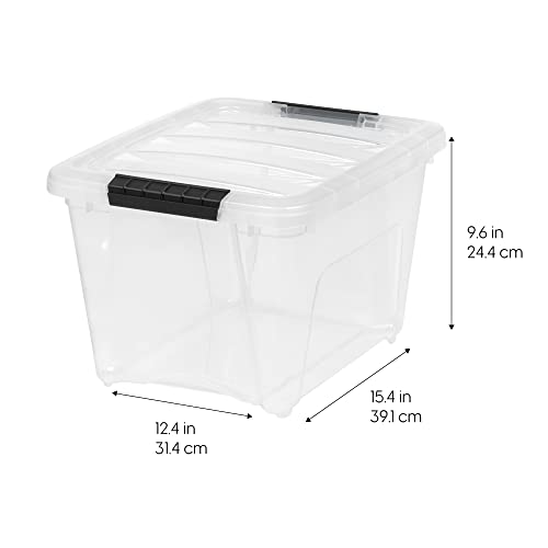 IRIS USA 6-Pack 19 Quart Storage Bins with Lids, Clear - Image 3