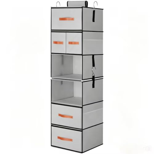 Hanging Closet Organizer 6-Shelf, Upgrade Closet Organizers - Image 2