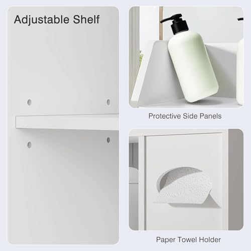VECELO Over The Toilet Storage Cabinet with Sliding Doors - Image 5
