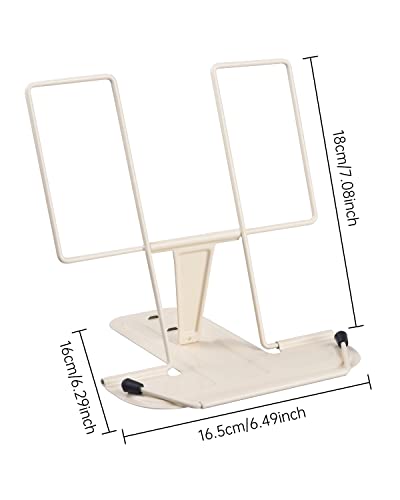 Metal Book Stand for Desk, Adjustable Reading Rest Book Holder - Image 6