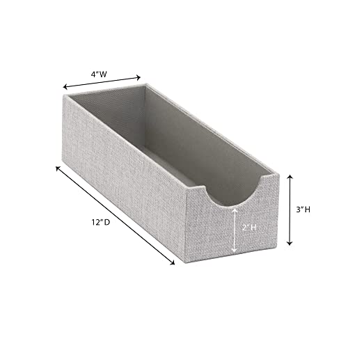 Household Essentials Narrow Organizer Tray 2 Pack, Gray - Image 4
