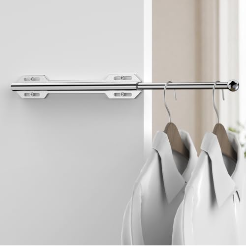 12.6" Pull Out Valet Rod for Closet (Silver, 1 Pack) - Image 2