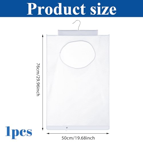 Hanging Laundry Hamper, Dirty Clothes Basket Foldable Wall - Image 3