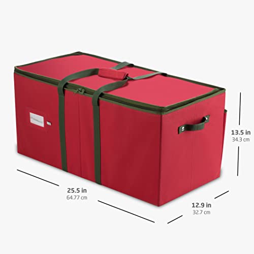 ZOBER Large Christmas Ornament Storage Box - Stores 128 3" - Image 7