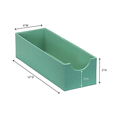Household Essentials Teal Narrow Deep Drawer Organizer Boxes - Image 6