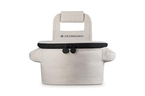 Le Creuset Small Round Tote Bag, Ecru - Image 6