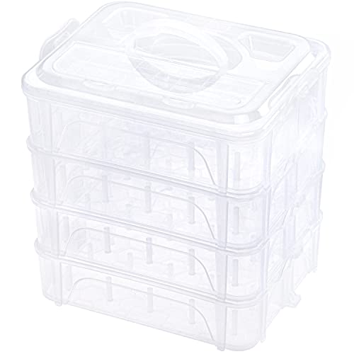 New brothread 4 Layer Stackable Clear Storage Box Organizer - Image 2