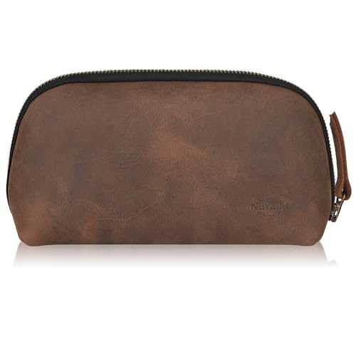 Leather Tech Pouch for Cables Chargers Phone | Tech Bag | Zipper - Image 3