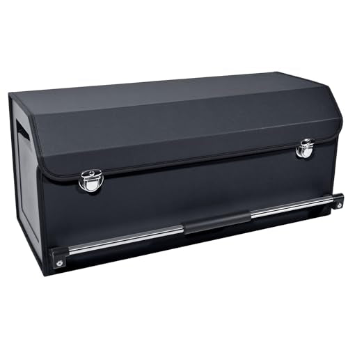 Car Trunk Organizer Leather Car Storage Organizer with Lid - Image 2