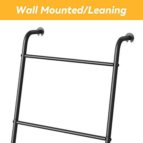 ABQ Black Blanket Ladder Towel Rack for Pool - Image 8
