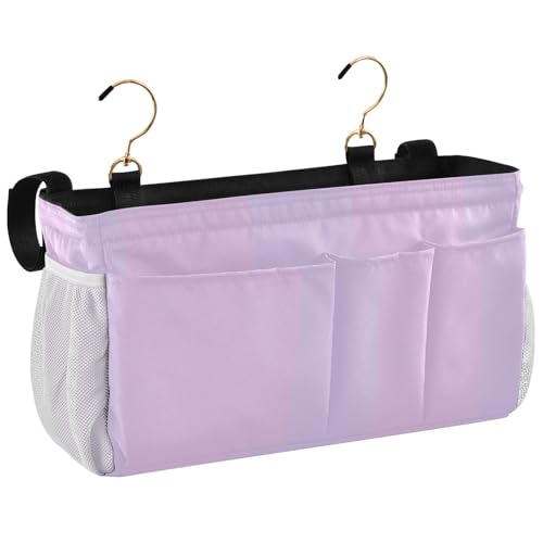 YETTASBIN Purple Bedside Caddy Hanging Storage Organizer - Image 4