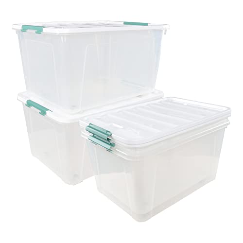 80 L Extra Large Plastic Storage Box, Clear Large Plastic Storage - Image 2